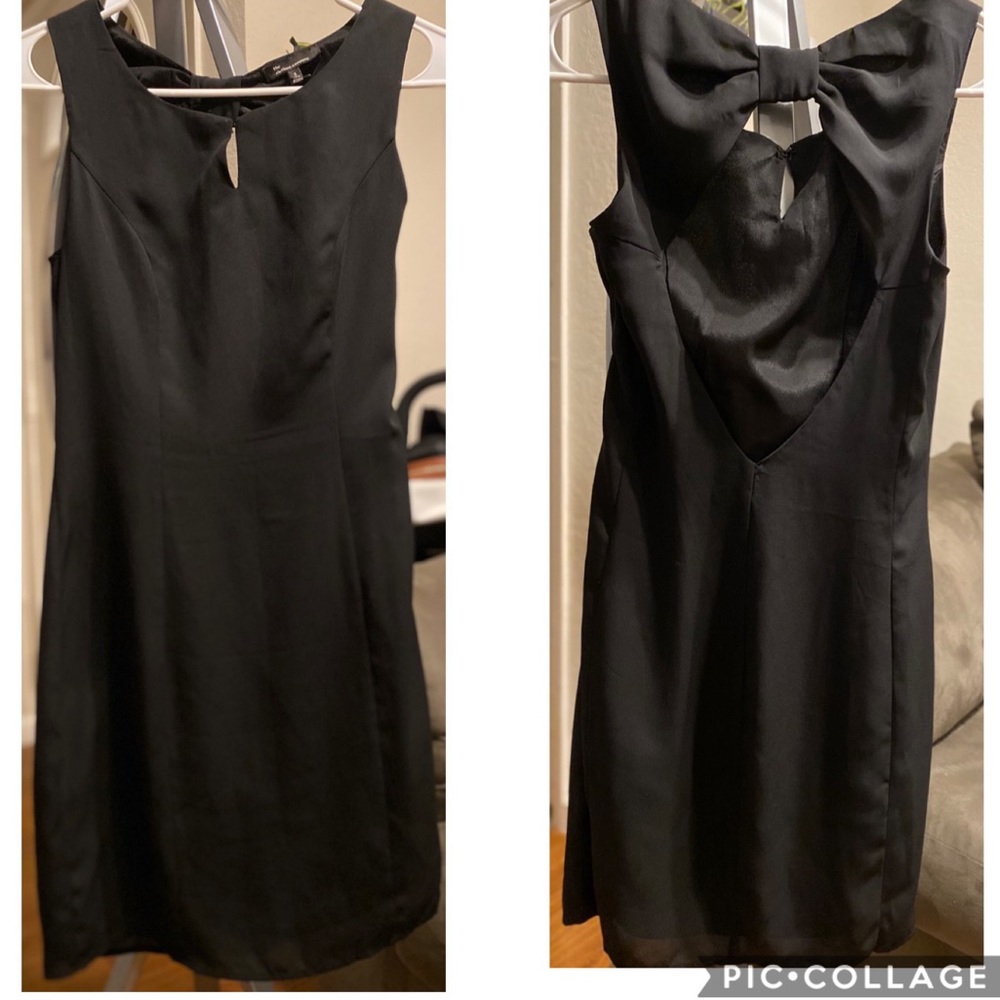 Black dress cut out back